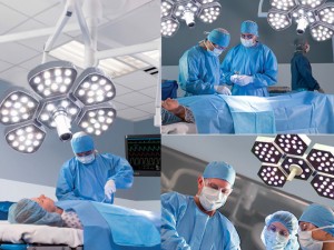 Flower E700/700 Double Dome Ceiling LED Surgical Light