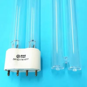 Cnlight ZW18D17W-H217 18W Machine de désinfection de l'air Tube de lampe Désinfection Cabinet Tube de lampe 2G11 Capuchon de lampe